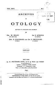Tapa de Archives of Otology