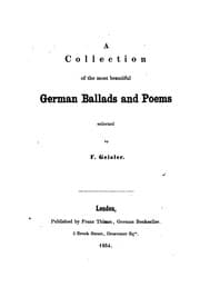 Tapa de Sammlung der schönsten deutschen Balladen und Gedichte ausgewählt von F. Geisler