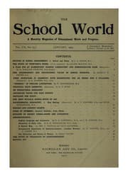 Tapa de The School World: A Monthly Magazine of Educational Work and Progress