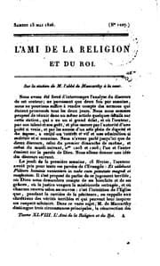 Tapa de L'Ami de la religion et du roi