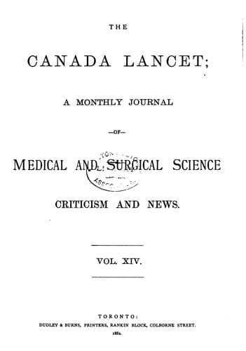 Tapa de Canada Lancet