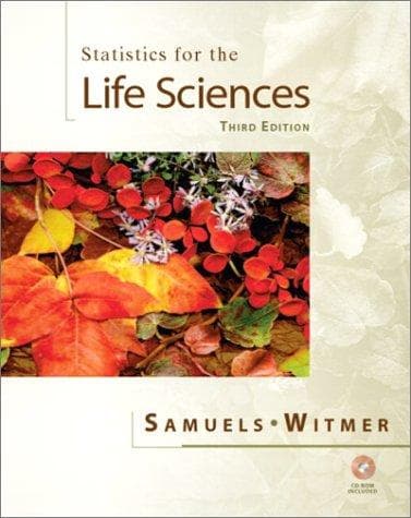 Tapa de Statistics for the Life Sciences (3rd Edition)