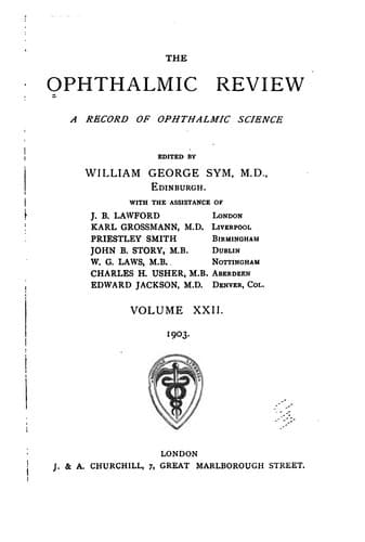 Tapa de Ophthalmic review