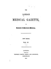 Tapa de The London Medical Gazette