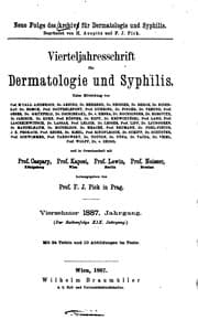 Tapa de Archiv fuer dermatologie und syphilis