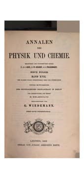 Tapa de Annalen der Physik und Chemie