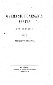 Tapa de Germanici Caesaris Aratea: cum scholiis