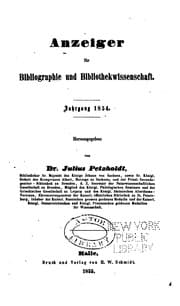 Tapa de Neuer Anzeiger für Bibliographie und Bibliothekwissenschaft