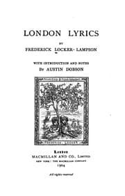 Tapa de London Lyrics by Frederick Locker-Lampson