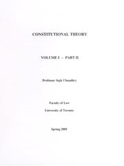 Tapa de Constitutional theory