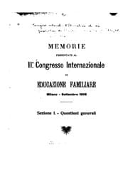 Tapa de Memorie presentate al congresso, settembre, 1906