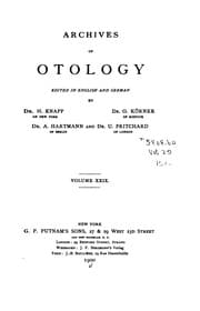 Tapa de Archives of Otology