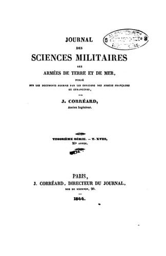 Tapa de Journal des sciences militaires