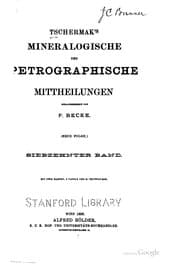 Tapa de Tschermaks mineralogische und petrographische Mitteilungen