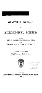 Tapa de Quarterly Journal of Microscopical Science