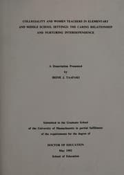 Tapa de Collegiality and women teachers in elementary and middle school settings