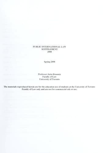Tapa de Public international law
