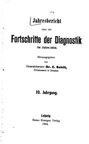 Tapa de Jahresbericht ueber die Fortischritte der Diagnostik
