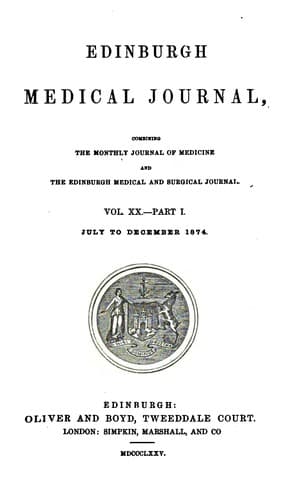 Tapa de Edinburgh Medical Journal