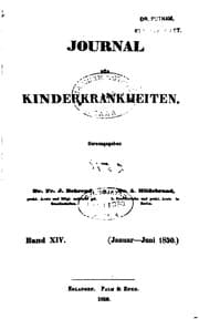 Tapa de Journal für Kinderkrankheiten