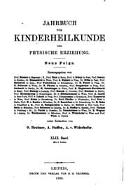 Tapa de Jahrbuch für Kinderheilkunde und physische Erziehung