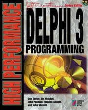 Tapa de High performance Delphi 3 programming