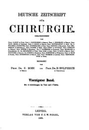 Tapa de Deutsche Zeitschrift für Chirurgie