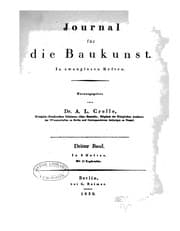 Tapa de Journal für die Baukunst
