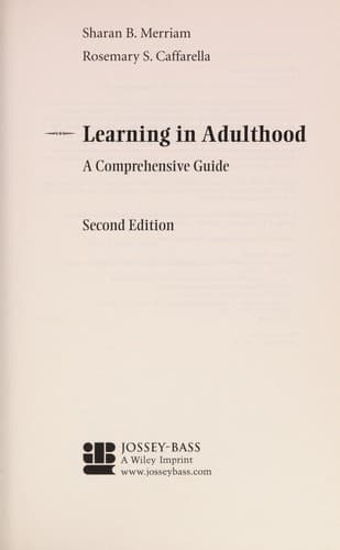 Tapa de Learning in Adulthood A Comprehensive Guide