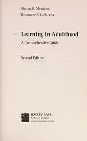 Tapa de Learning in Adulthood A Comprehensive Guide