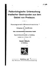 Tapa de Paläontologische Untersuchung triadischer Gastropoden aus dem Gebiet von Predazzo