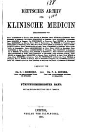 Tapa de Deutsches archiv fuer klinische medizin