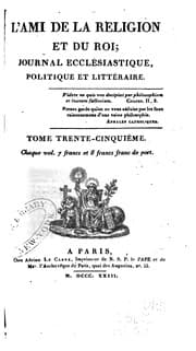 Tapa de L'ami de la religion et du roi
