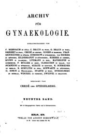 Tapa de Archiv fuer gynaekologie