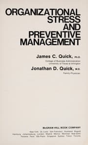 Tapa de Organizational stress and preventive management