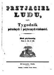 Tapa de Przyjaciel ludu, czyli, Tygodnik potrzebnych i pożytecznych wiadomości