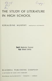 Tapa de The study of literature in high school