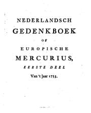 Tapa de Nederlansch gedenkboek: of, Europische mercurius