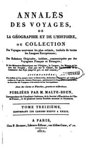 Tapa de Annales des voyages de la g�eographie et de l'histoire ; ou, Collection des Voyages Nouveaux ...