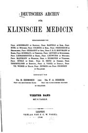 Tapa de Deutsches archiv fuer klinische medizin