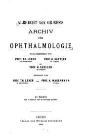 Tapa de Albrecht von Graefe's Archiv fuer Ophthalmologie