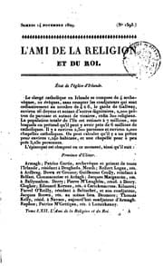 Tapa de L'ami de la religion et du roi