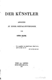 Tapa de Der Künstler, Ansätze zu einer Sexual-Psychologie