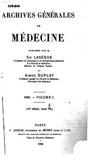 Tapa de Archives generales de medecine