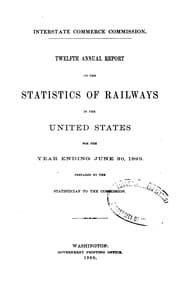 Tapa de Statistics of Railways in the United States
