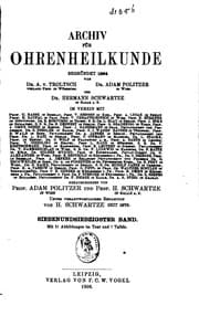 Tapa de Archiv fuer ohrenheilkunde