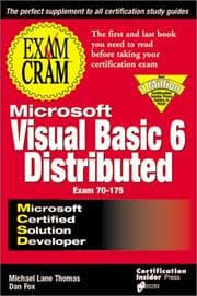 Tapa de MCSD Visual Basic 6 distributed exam cram