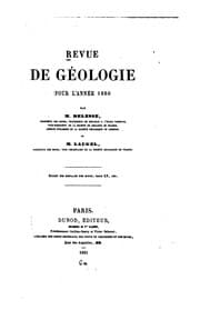 Tapa de Revue de géologie