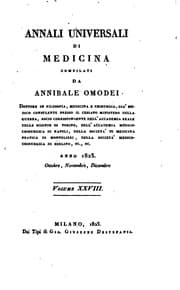 Tapa de Annali universali di medicina