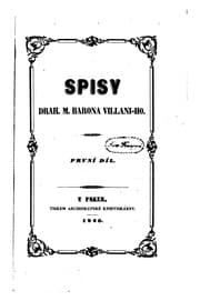 Tapa de Spisy Drah. M. barona Villaniho